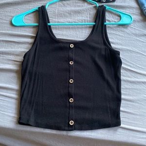 Black crop top tank Size M